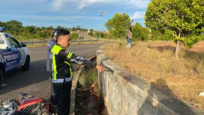 Kecelakaan tunggal di Pulau Dompak: 2 Pria Tewas, Motor Hantam Beton Bundaran