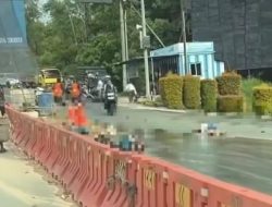 Kecelakaan di Tanjungpinang, Truk Seret 2 Motor hingga 5 Meter